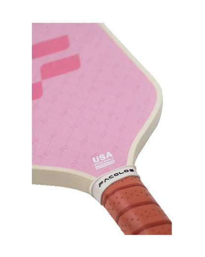 Facolos pink pickleball paddle with brown grip, USA Pickleball approved, Australia store