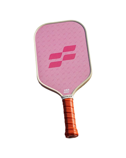 Facolos pink pickleball paddle with orange grip, official Facolos Australia product