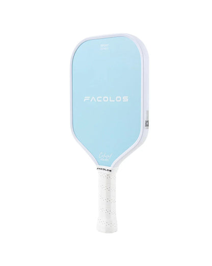 Facolos kids pickleball paddle with light blue face and white handle, Australia