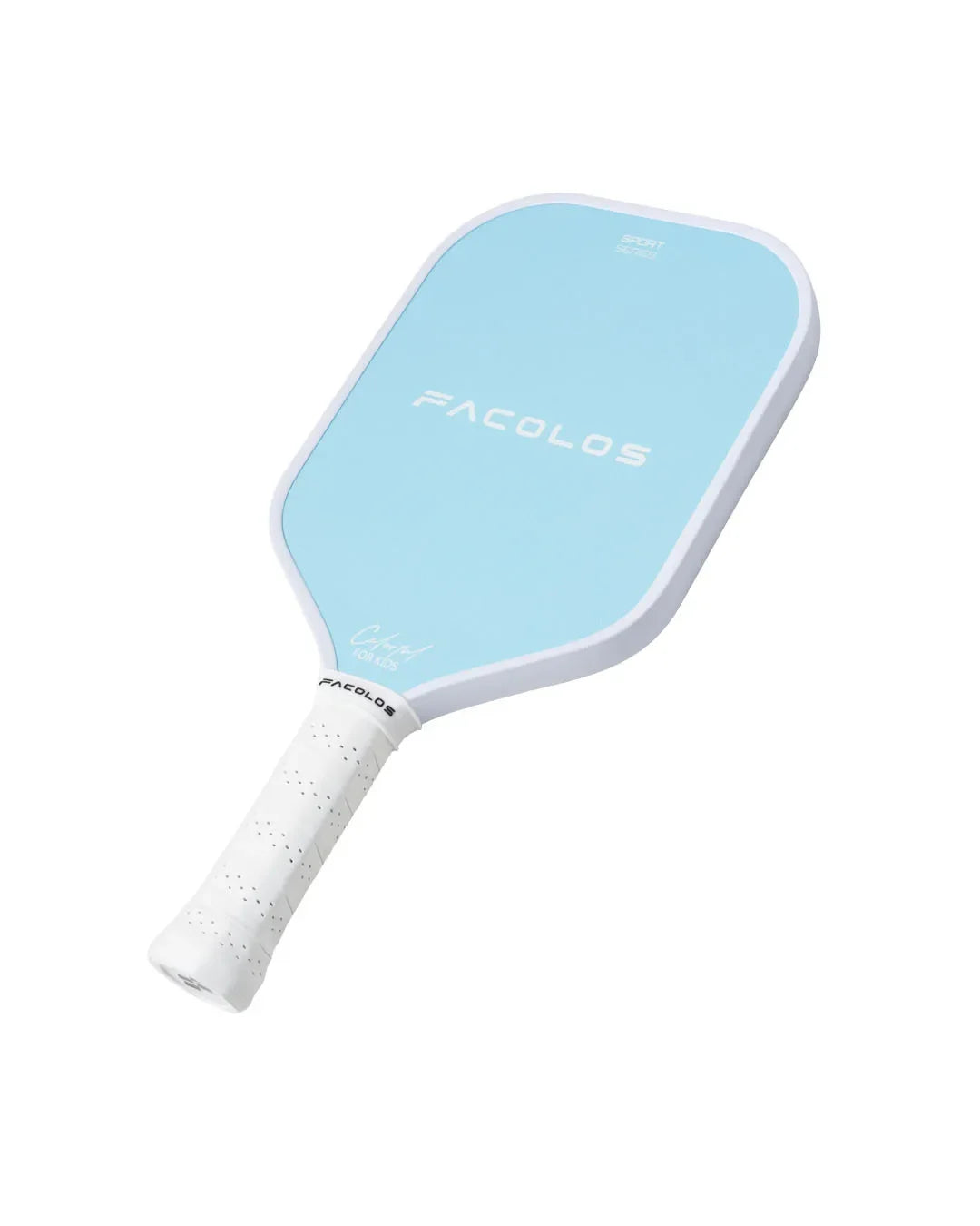 Facolos blue pickleball paddle for kids with white grip, official Facolos Australia product