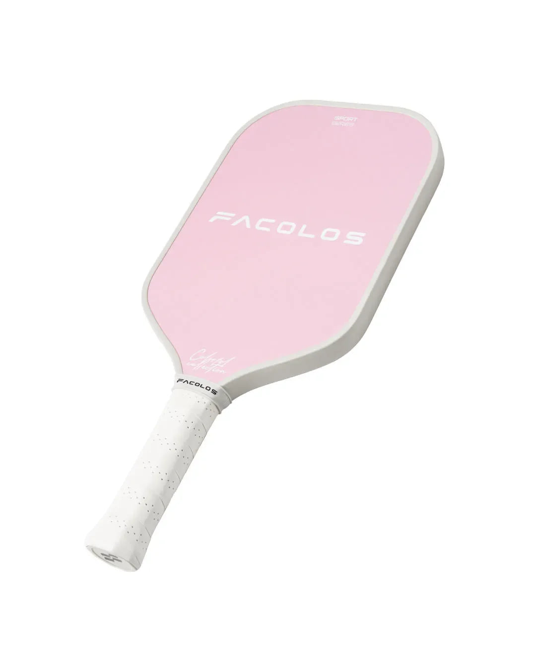 Facolos pink pickleball paddle with white grip, official Facolos Australia product