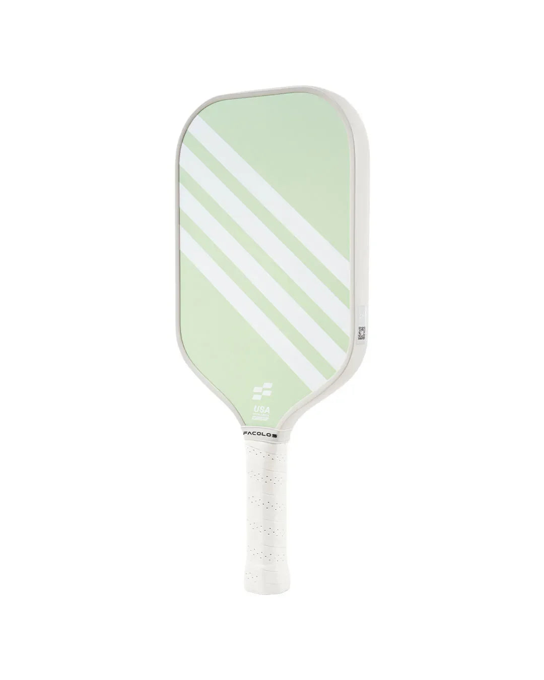 Facolos pickleball paddle with light green face and white stripes, Australia store