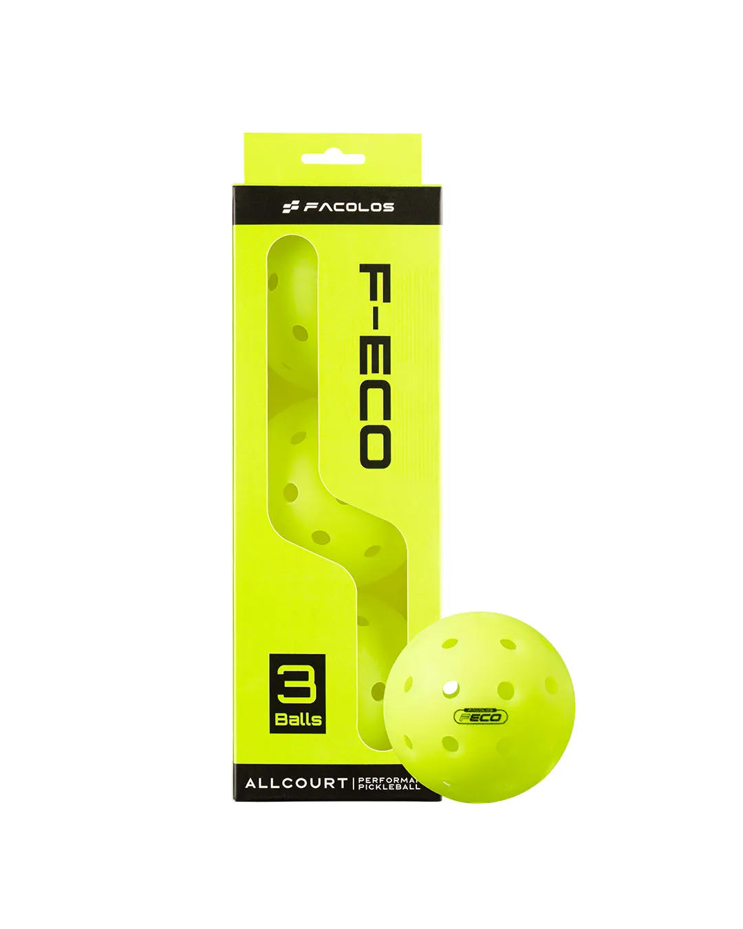 Facolos F-Eco Pickleball Balls close-up showing holes | Facolos Australia