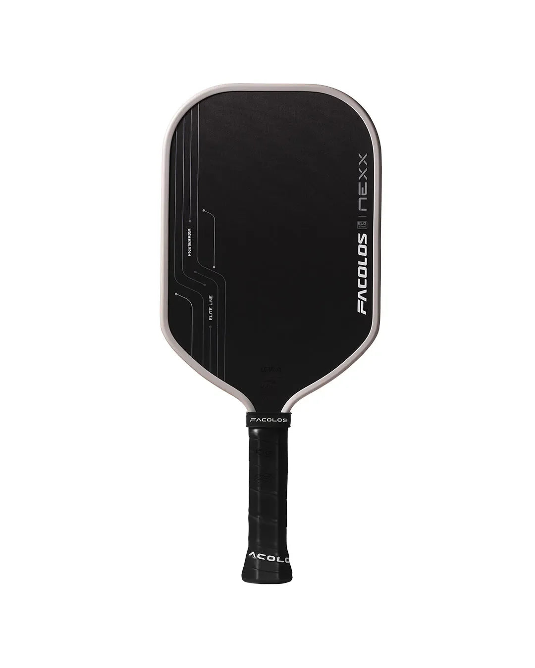 Facolos black pickleball paddle with white trim, official product at Facolos Australia