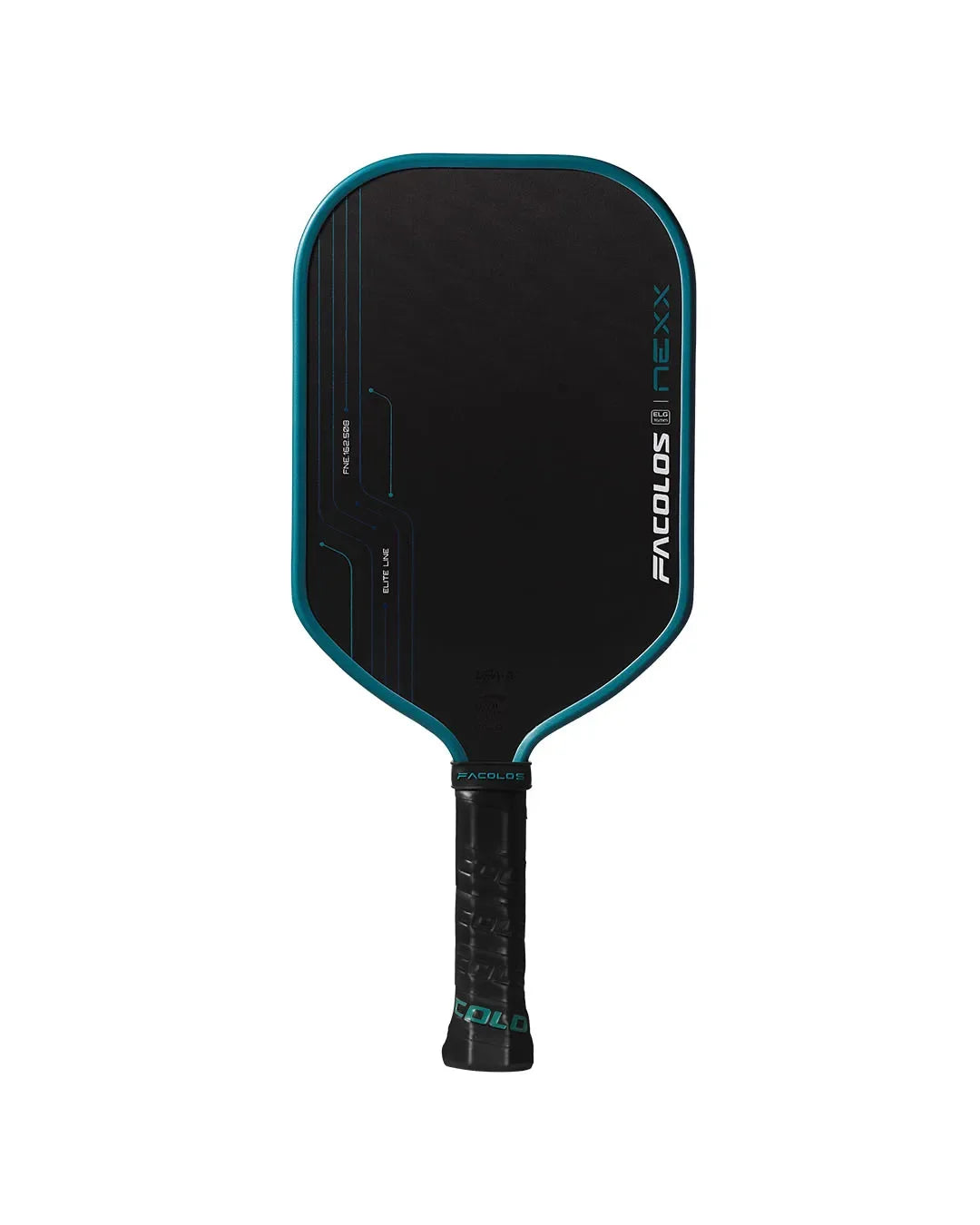 Facolos black pickleball paddle with blue trim, official product in Australia store