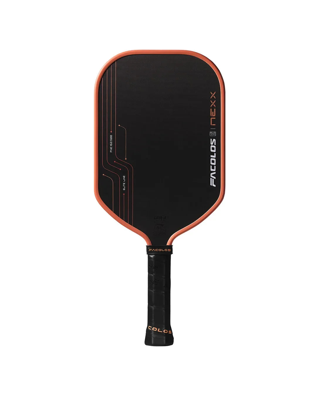 Facolos NEXX pickleball paddle with black face and orange trim, available in Australia