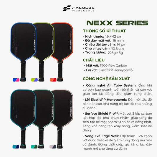 Vợt Pickleball Pro Series – Nexx (16mm)