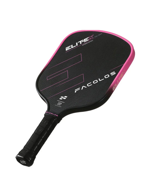 Facolos Elite X black and pink pickleball paddle, official Facolos Australia product