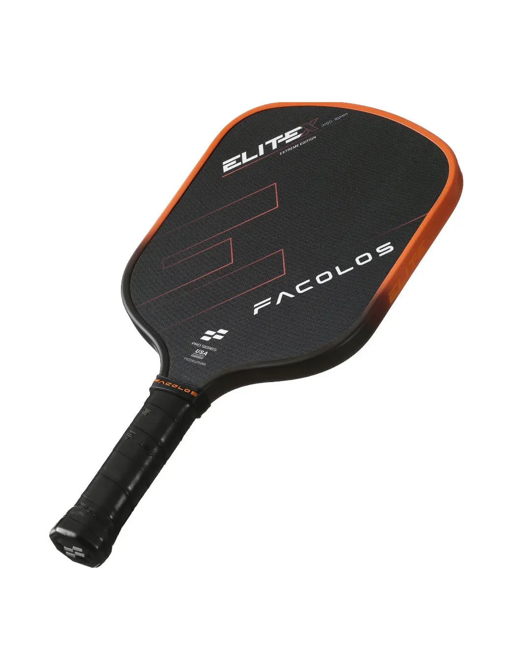 Facolos Elite X black and orange pickleball paddle from Facolos Australia online store
