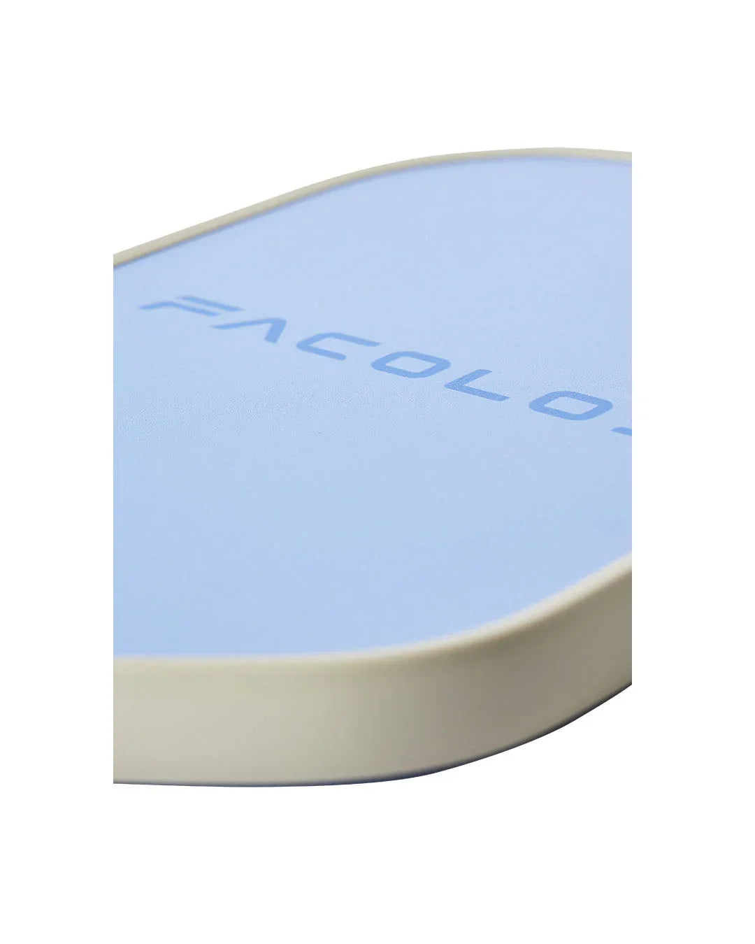 Close-up of Facolos pickleball paddle with blue surface, sold by Facolos Australia
