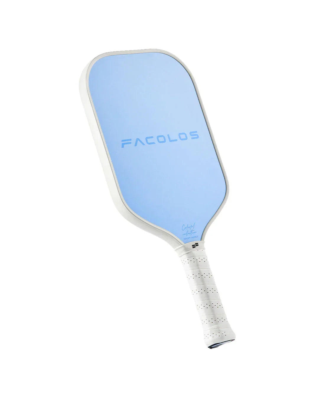Facolos blue pickleball paddle with white grip, genuine product from Facolos Australia