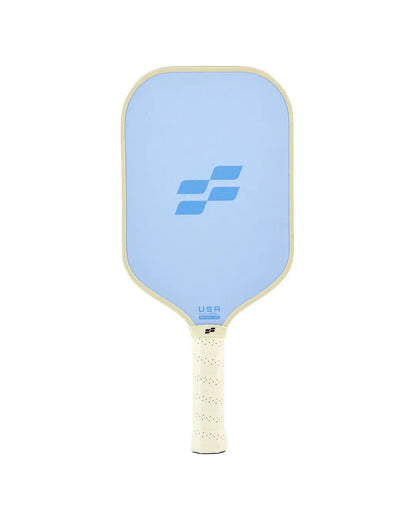 Facolos blue pickleball paddle with white grip, displayed on white background, Australia store