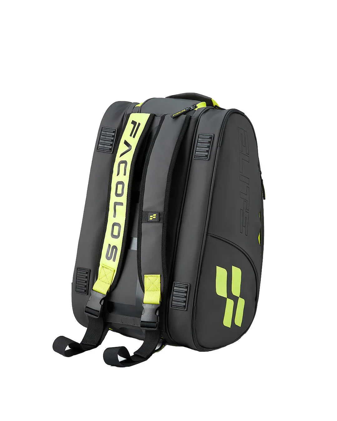 Facolos Australia black and yellow sports backpack with logo and padded straps