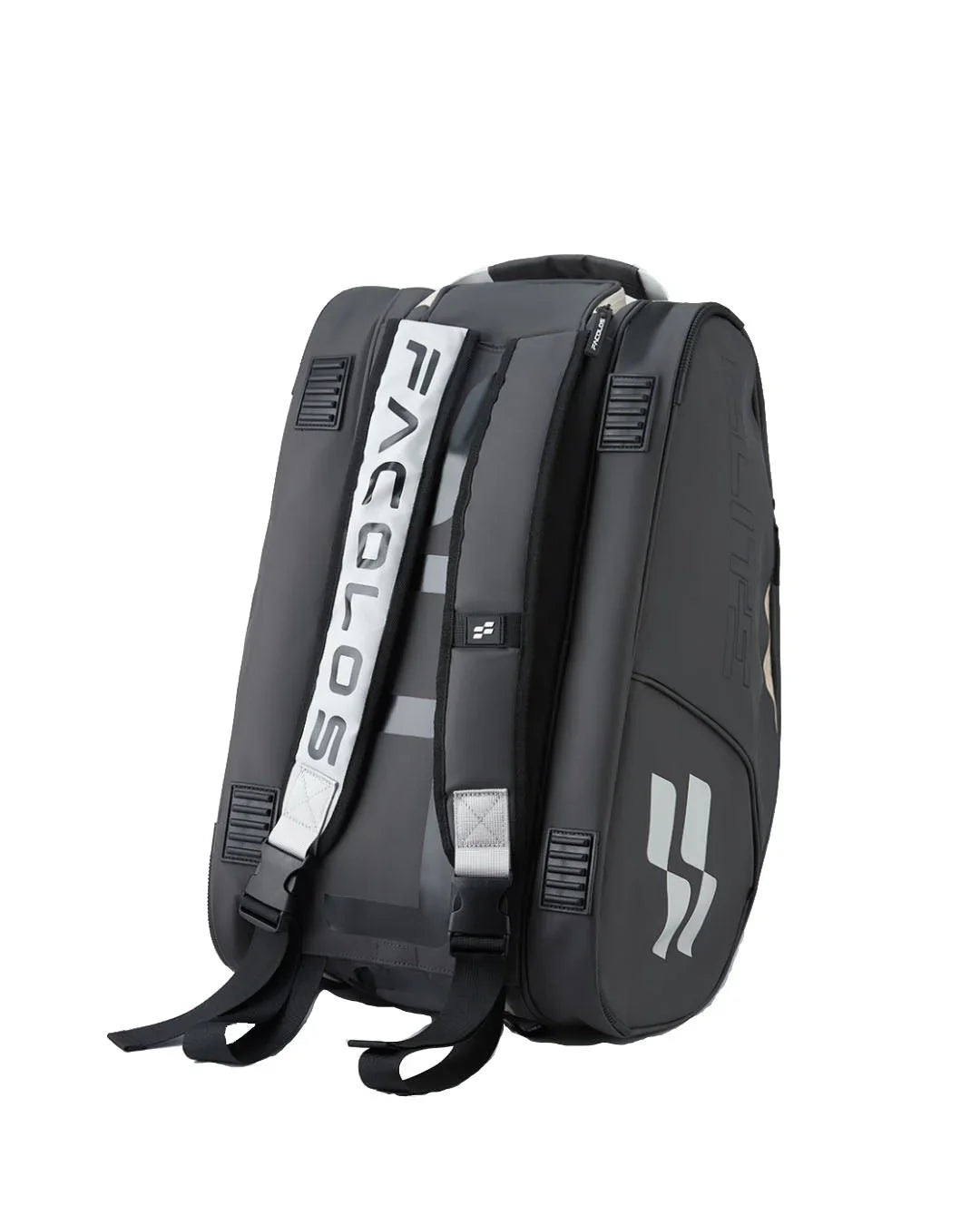 Facolos Australia black backpack with logo, padded straps, and sleek modern design