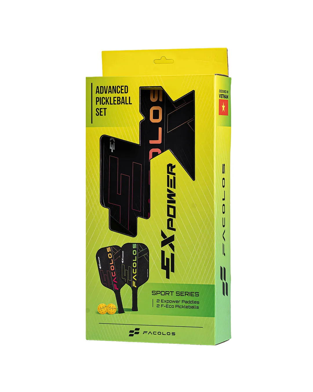 Facolos ExPower Black paddle face view | Facolos Australia